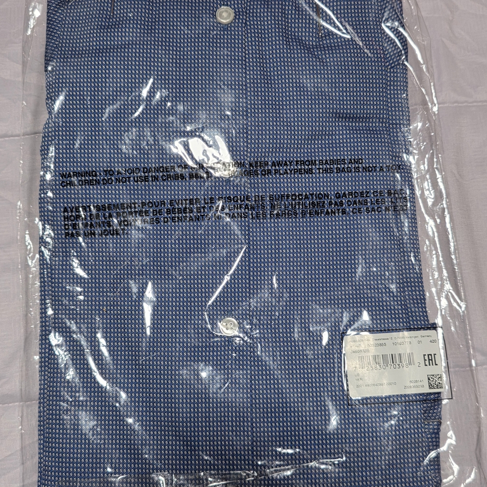 BOSS Men's Blue Dress Shirt - Picture 5 of 5